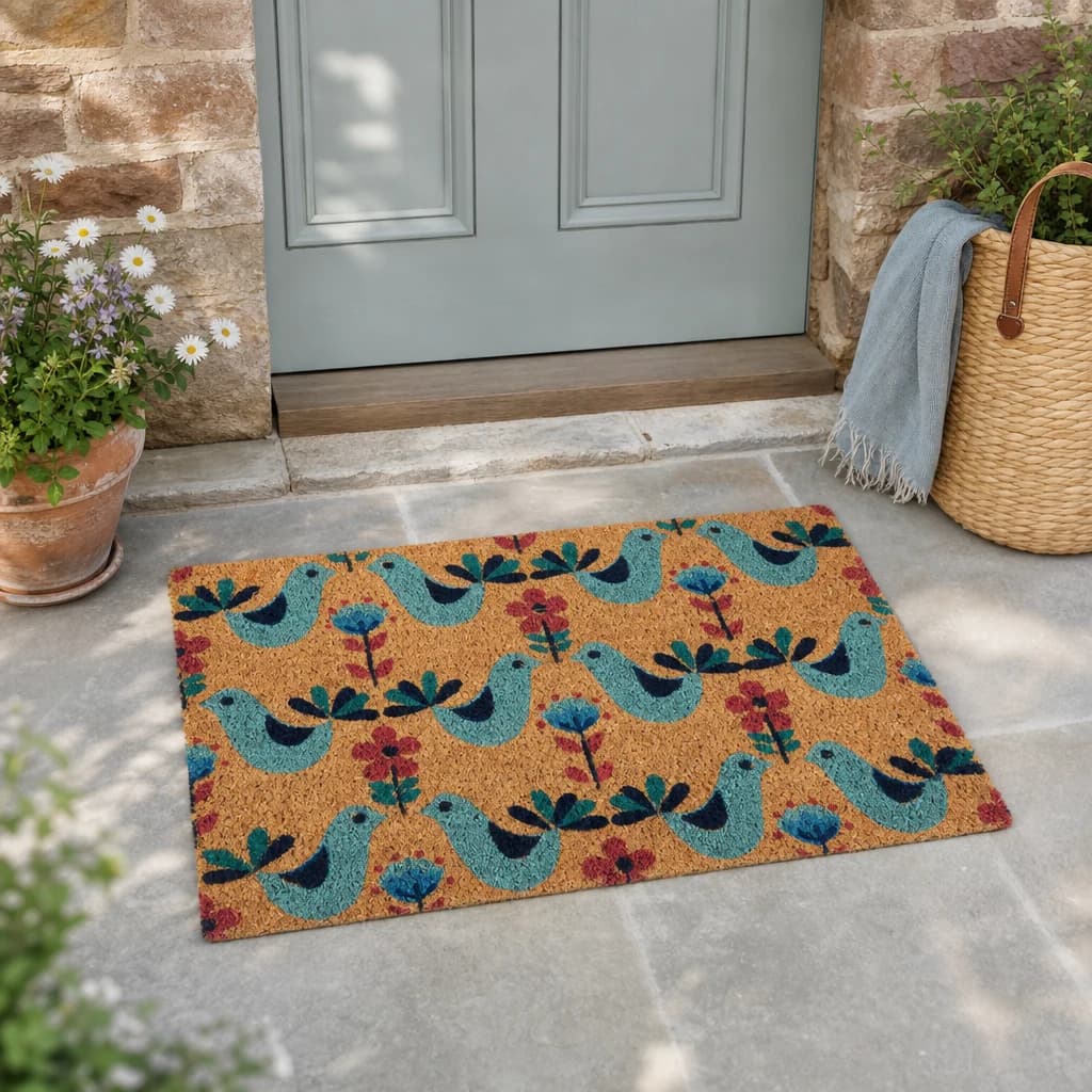 Filta Sparrows Coir Doormat - Decorative, photo 1 of 4