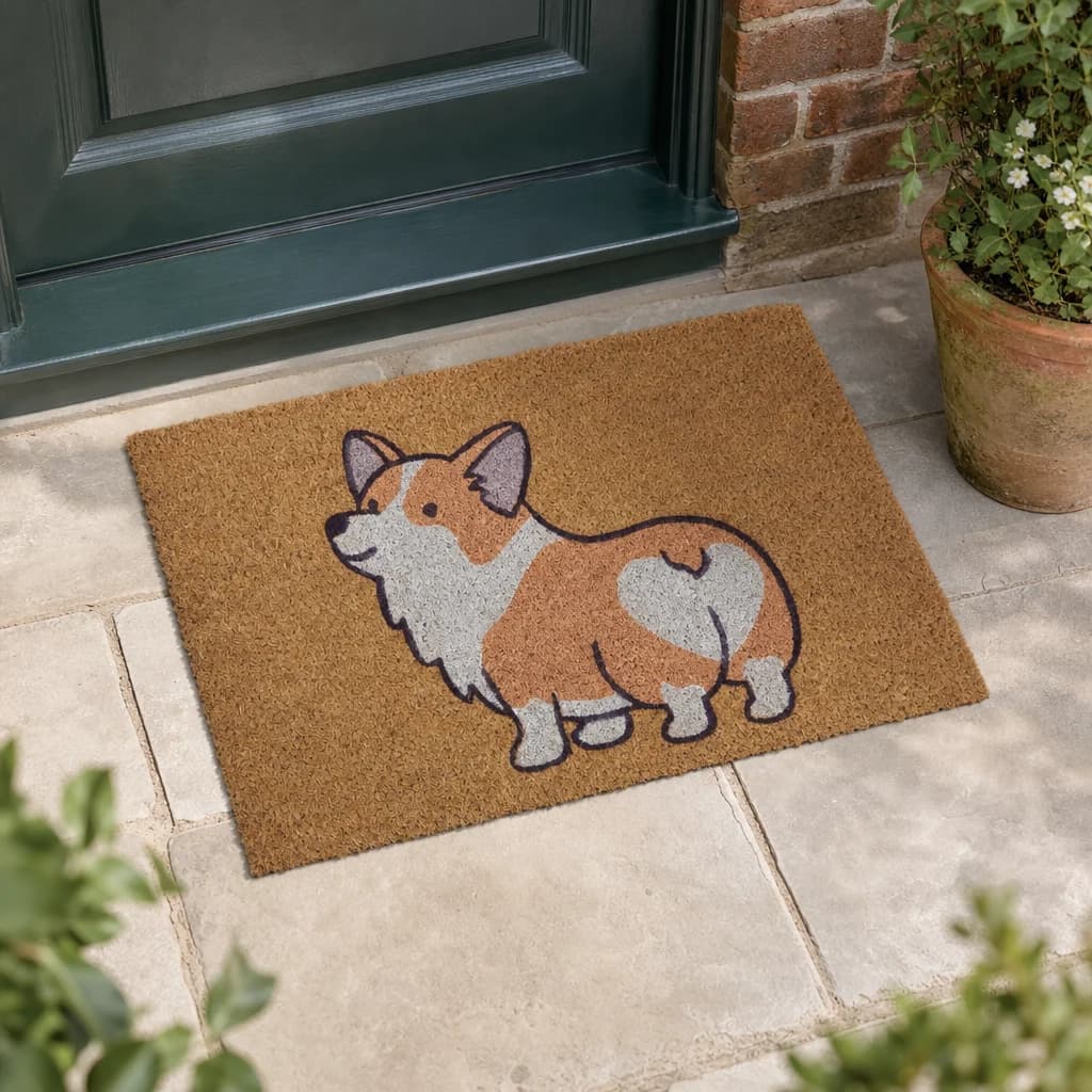 Filta Corgi Dog Coir Doormat - Decorative, photo 1 of 2