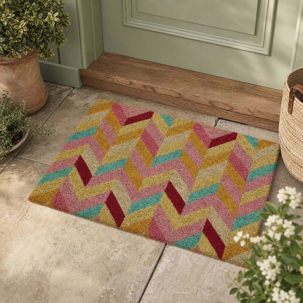 Filta Multi Colour coir doormat - Decorative, photo 1 of 4