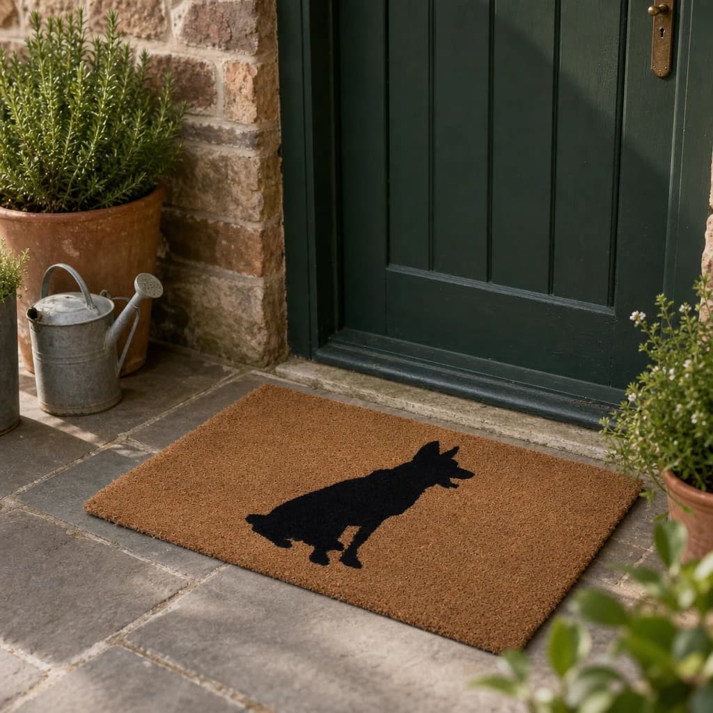 Filta Alsatian Dog Coir Doormat - Decorative, photo 1 of 5