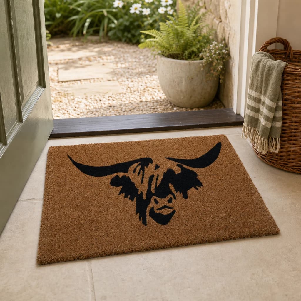 Filta Highland Cow Doormat - Decorative, photo 1 of 5