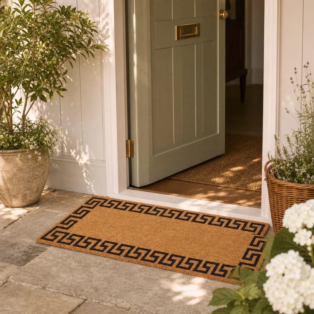 Filta Greek Key Design Extra Large Coir Doormat - Decorative, photo 1 of 2
