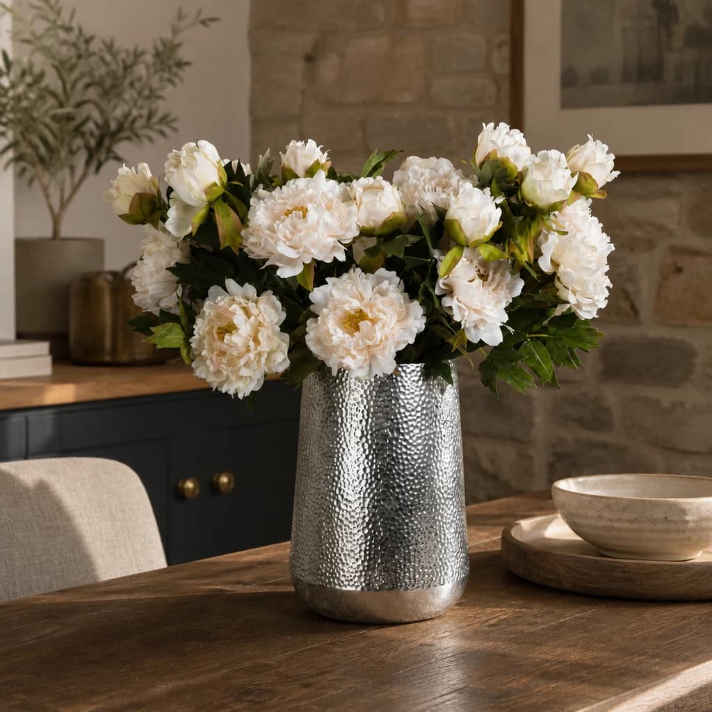 White Fashion Peony — Pack of 5 - Artificial plants & flowers, photo 1 of 5