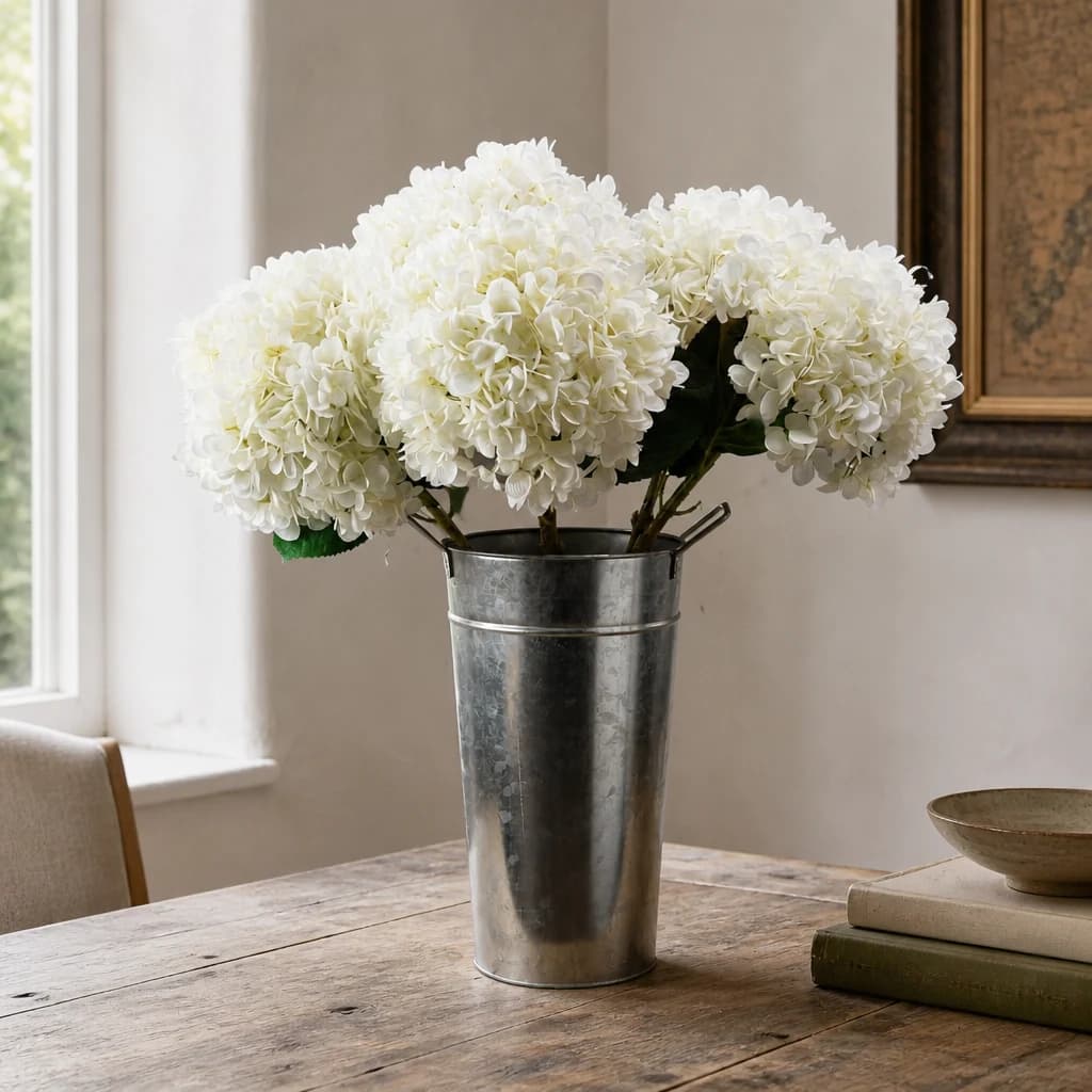 Oversized White Hydrangea — Pack of 3 - Artificial plants & flowers, photo 1 of 5