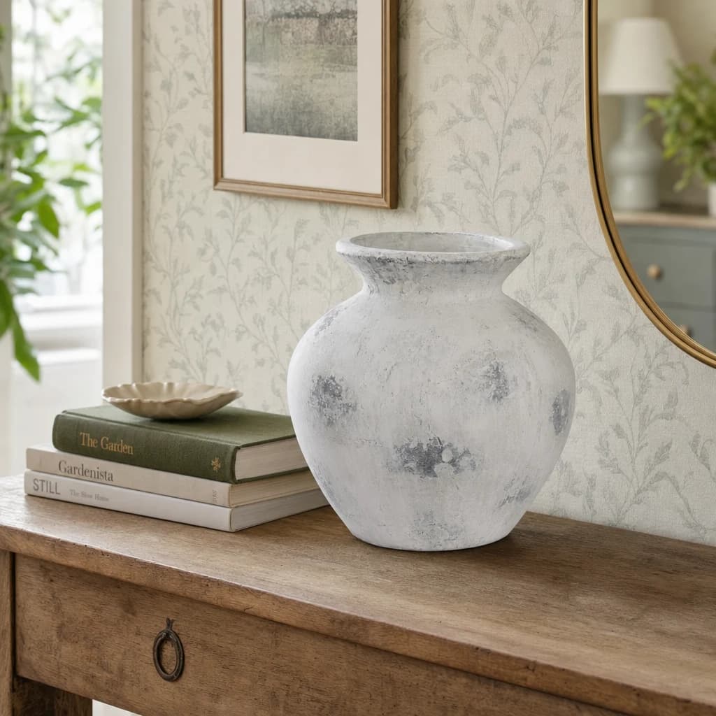 Downton Large Antique White Vase - Vases, photo 1 of 4