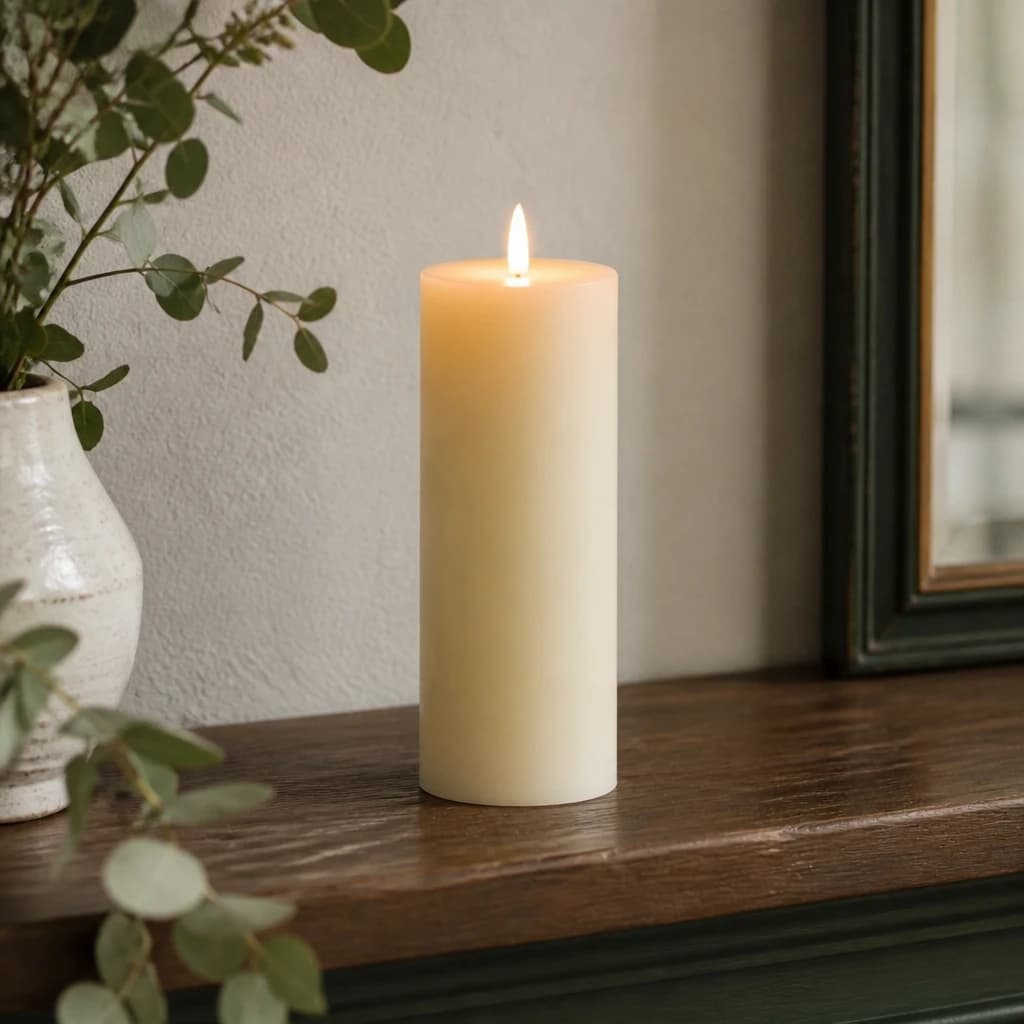 Luxe Collection Natural Glow 3 x 8 LED Cream Wax Candle