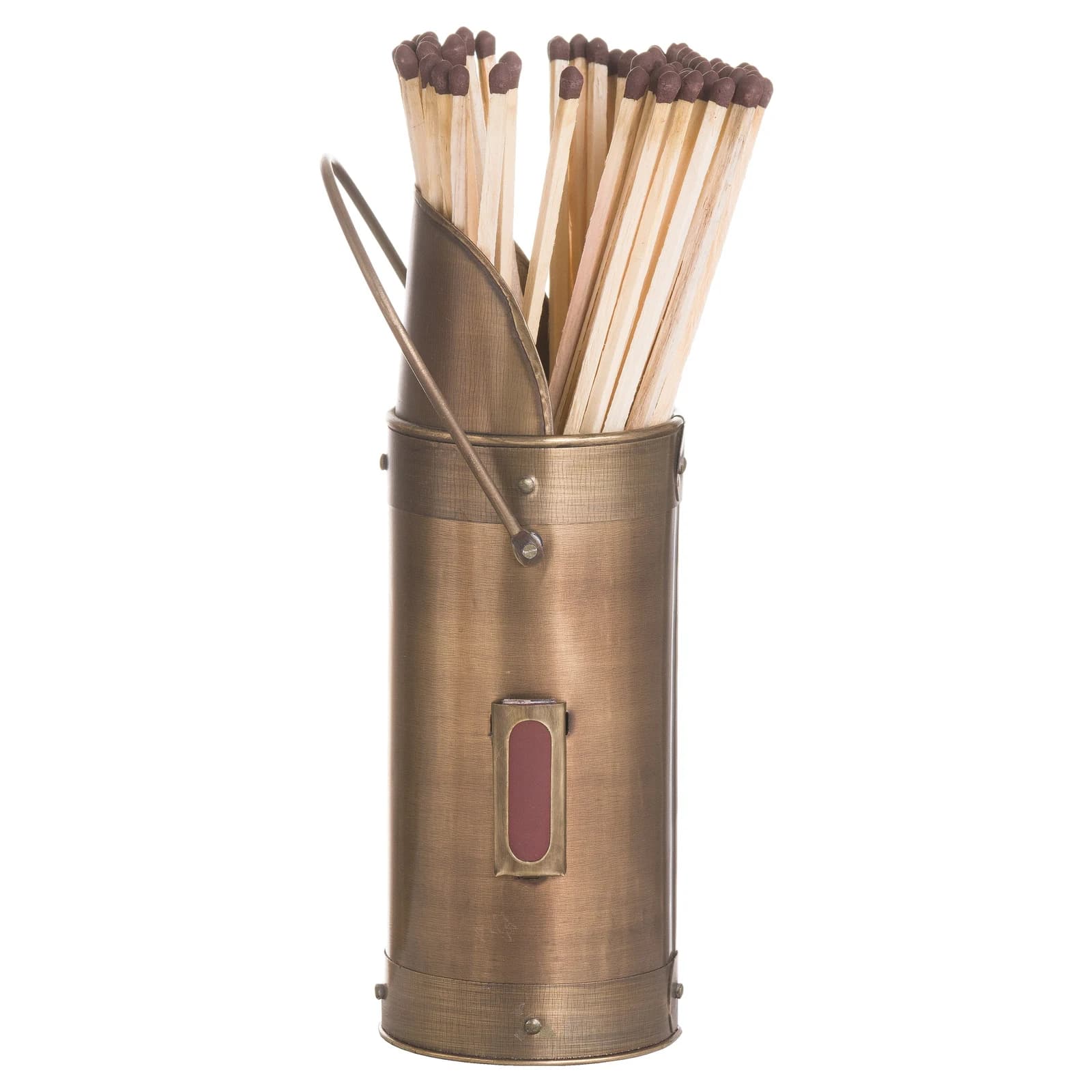 Antique Bronze Matchstick Holder With 60 Matches - Decorative, photo 2 of 3