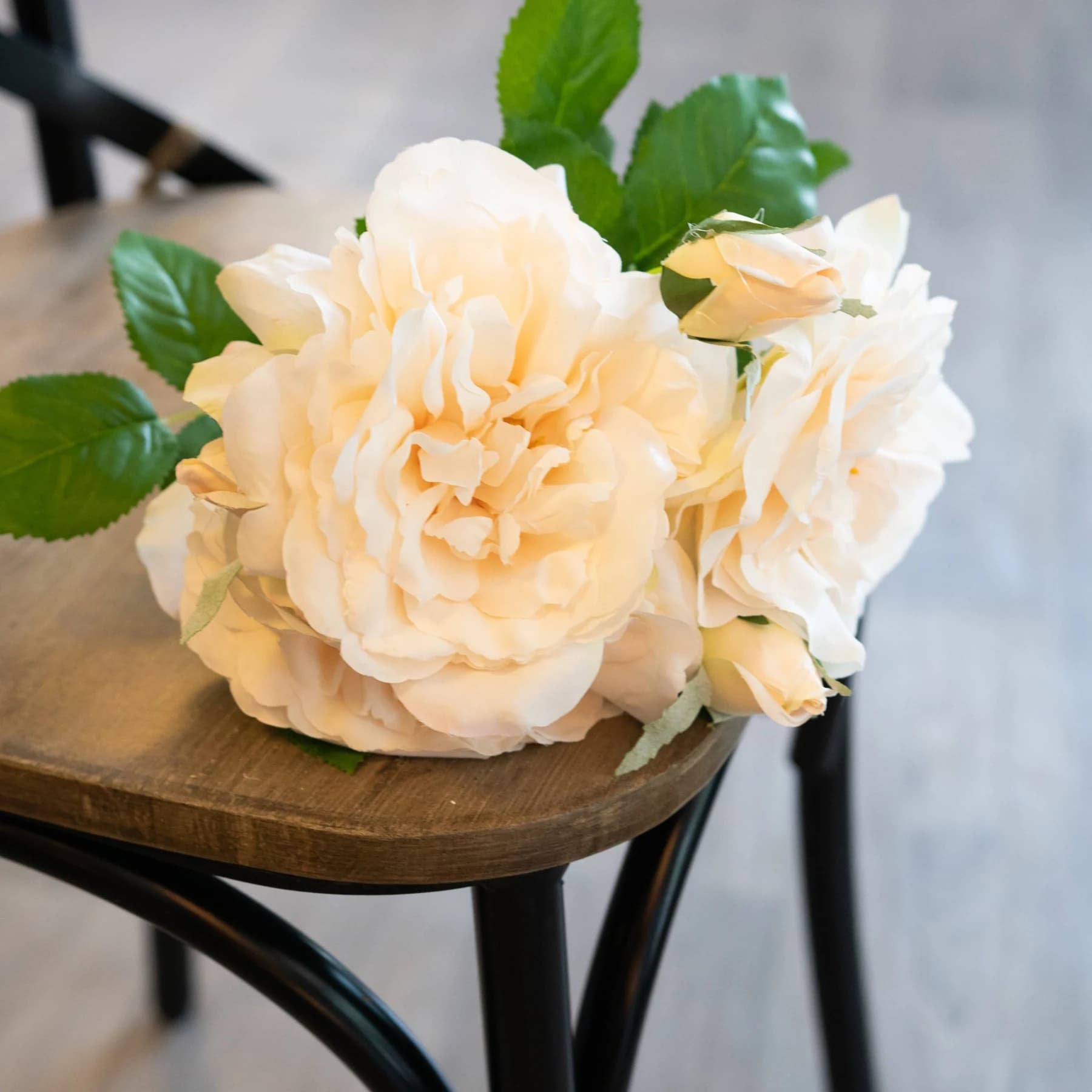 Peachy Cream Short Stem Rose Bouquet — Pack of 3 - Artificial plants & flowers, photo 3 of 4