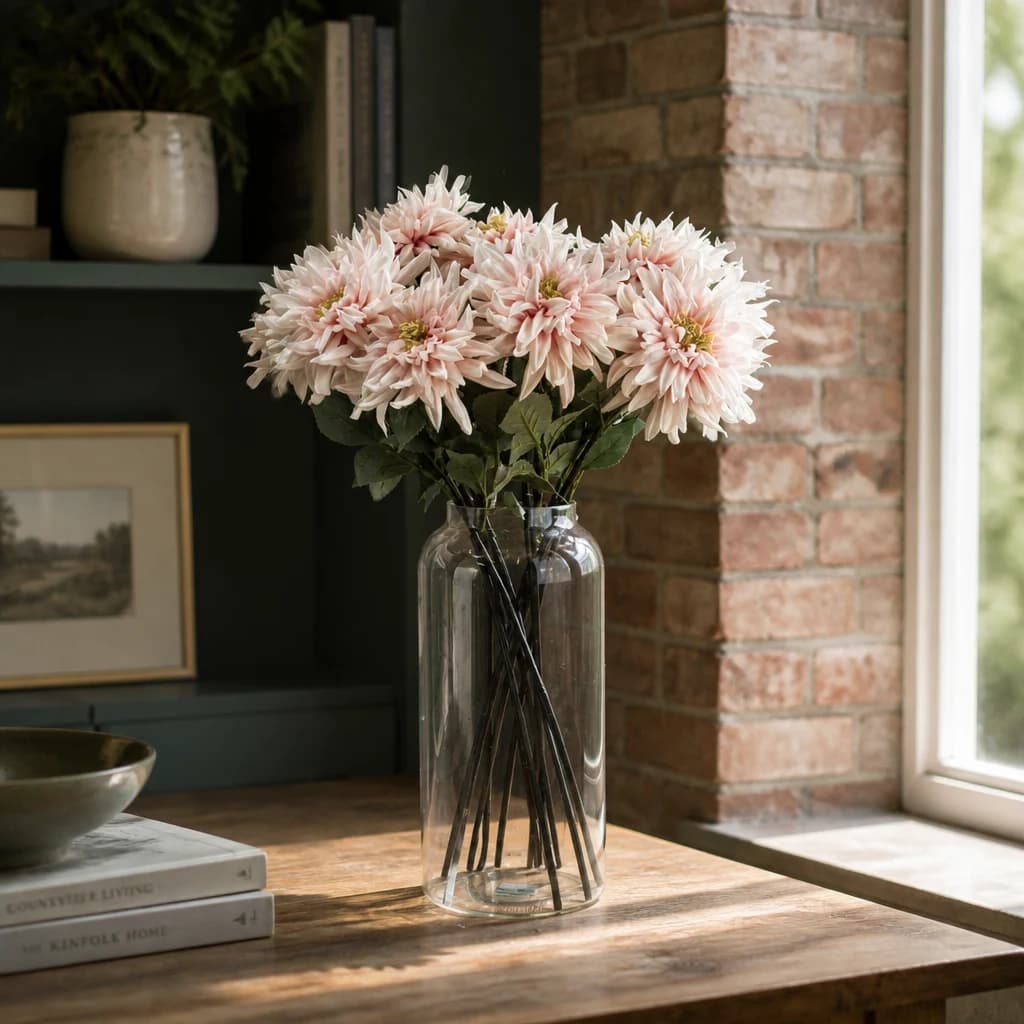 Lush Pink Dahlia — Pack of 5 - Artificial plants & flowers, photo 1 of 5