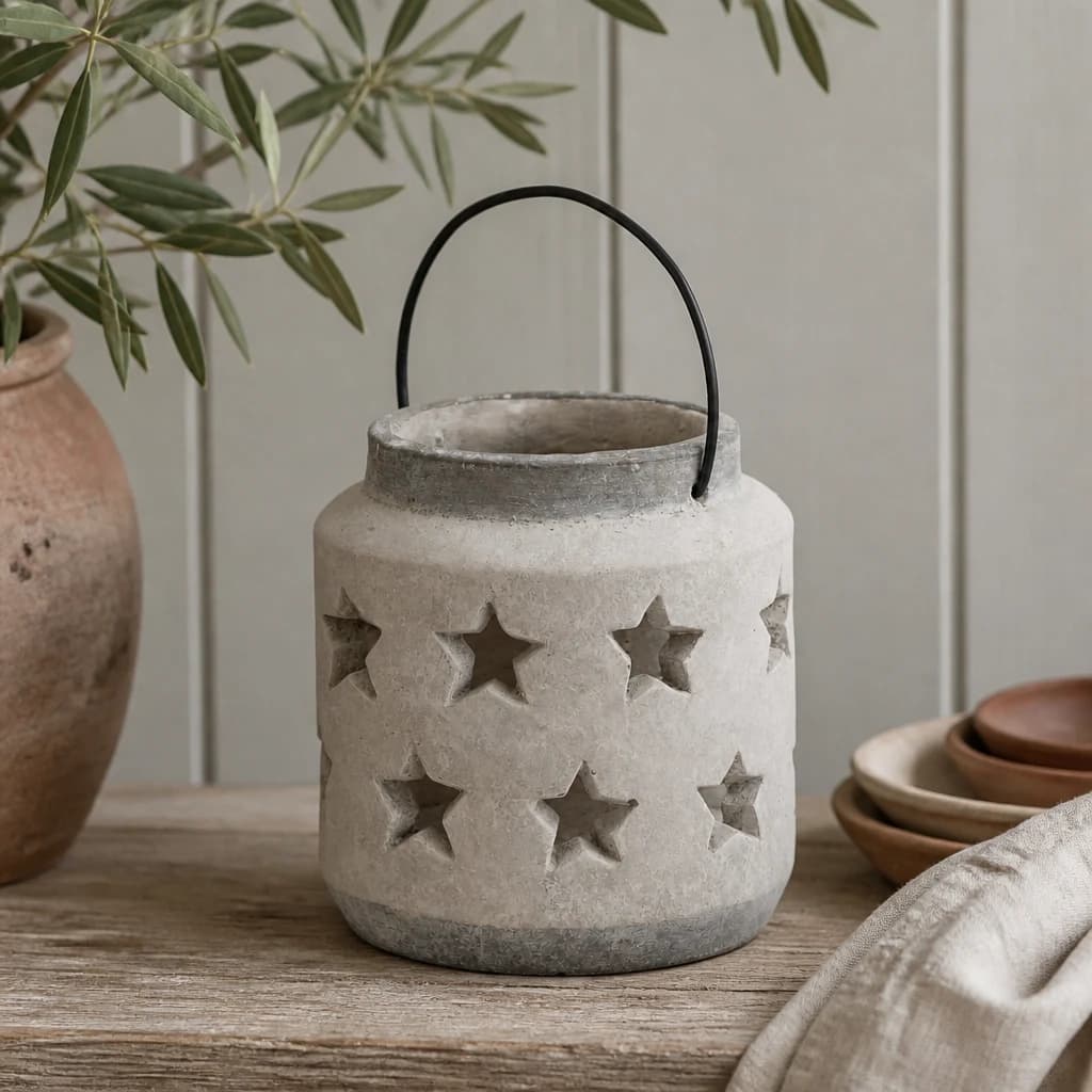Bloomville Stone Star Lantern