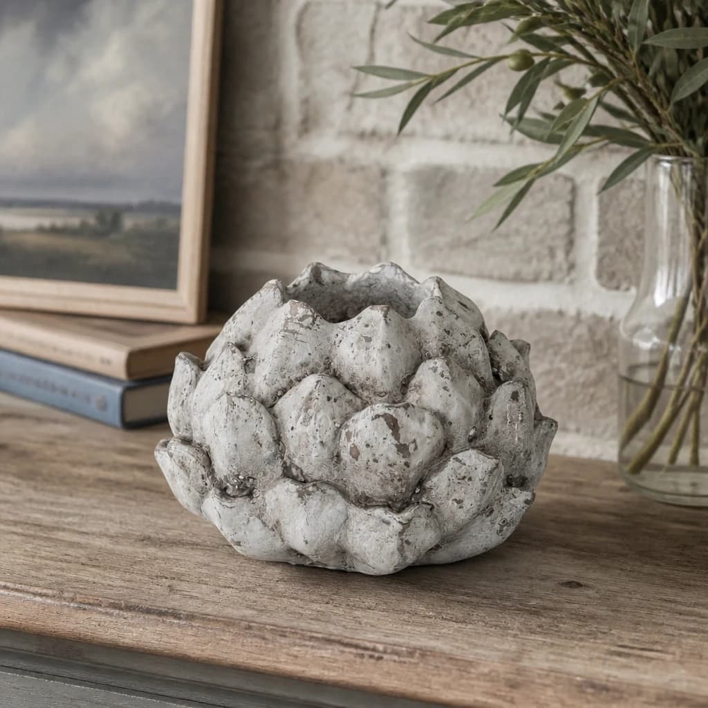 Large Stone Effect Acorn Tea Light Holder - Candles, photo 1 of 4