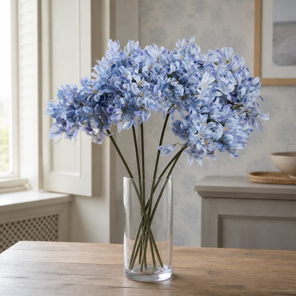 Light Blue Large Headed Agapanthus — Pack of 5 - Artificial plants & flowers, photo 1 of 5