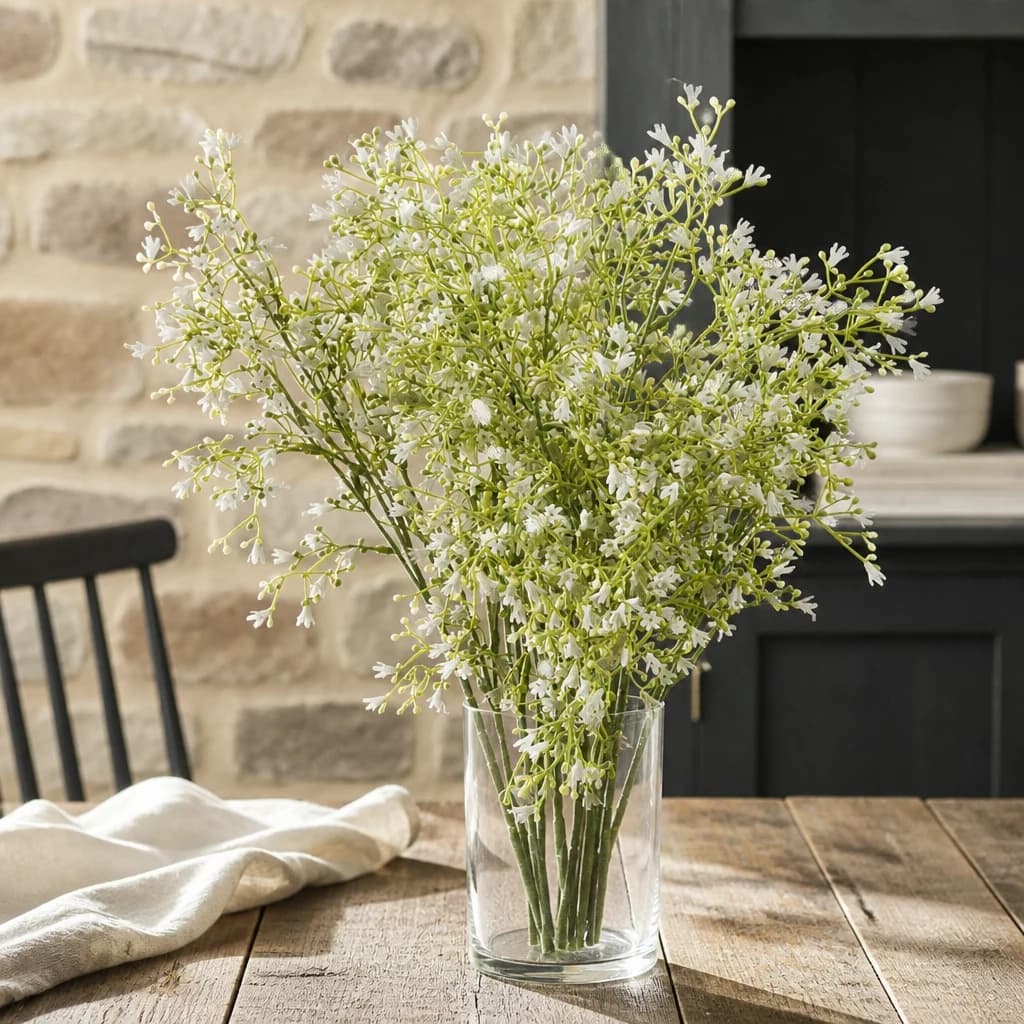 White Gypsophila Spray — Pack of 5 - Artificial plants & flowers, photo 1 of 4