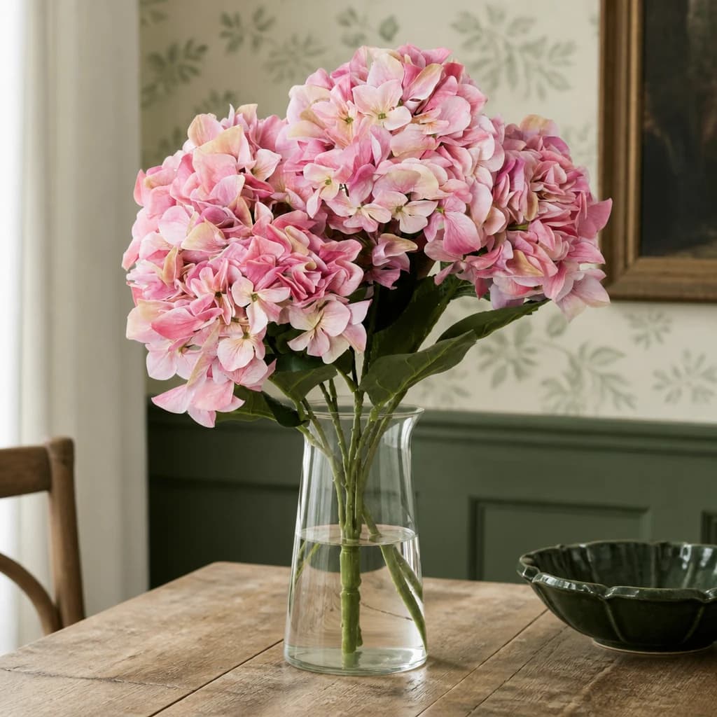 Shabby Pink Hydrangea Bouquet — Pack of 3 - Artificial plants & flowers, photo 1 of 3