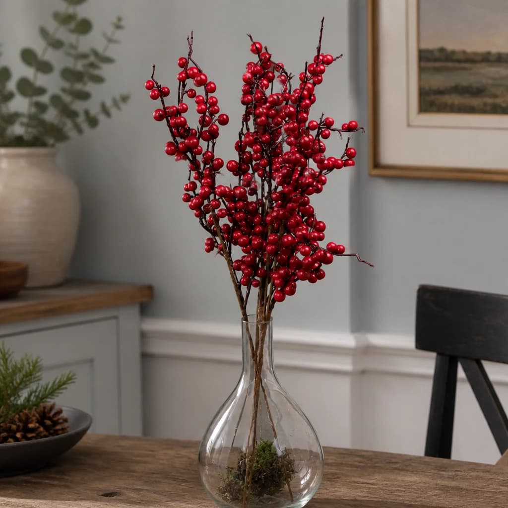 Medium Festive Berry Pick — Pack of 5 - Artificial plants & flowers, photo 1 of 4