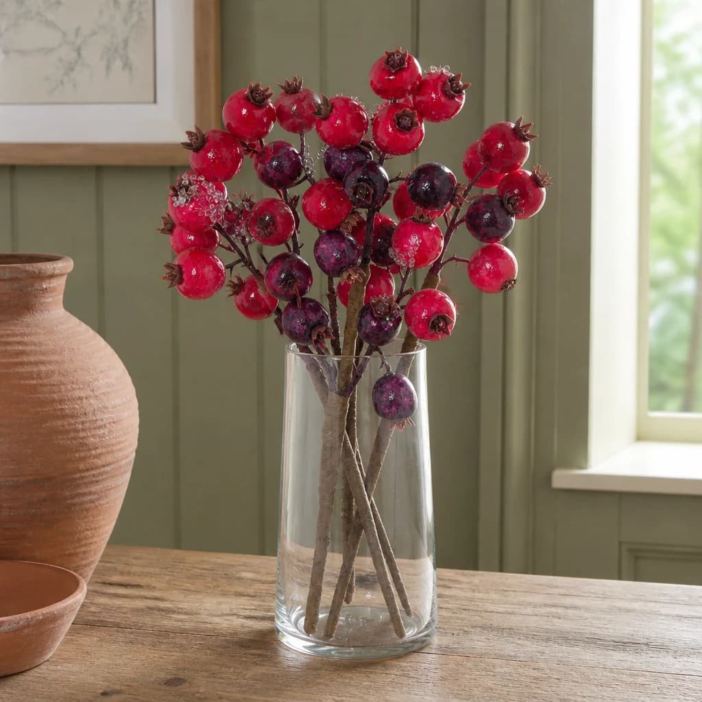 Fat Red Berry Pick — Pack of 5 - Artificial plants & flowers, photo 1 of 3