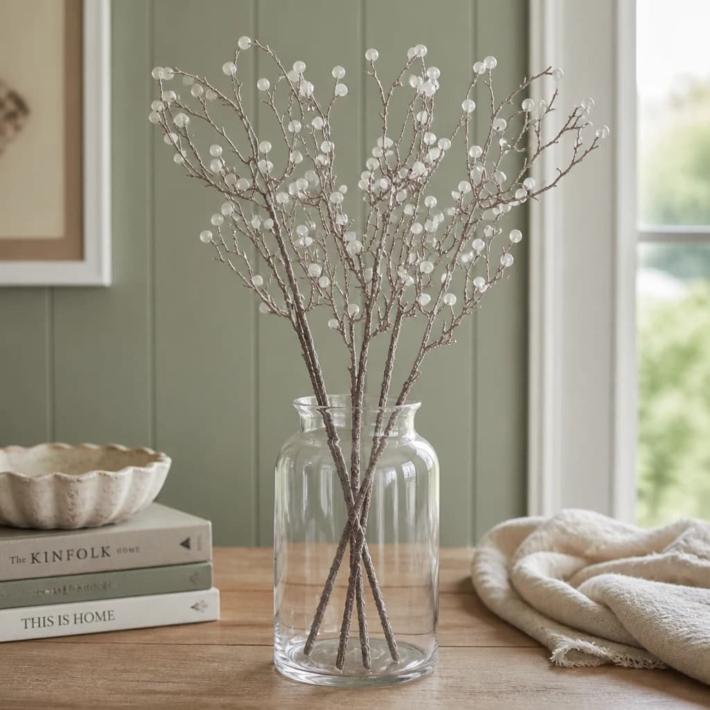 Festive Pearl Decorative Spray — Pack of 5 - Artificial plants & flowers, photo 1 of 2