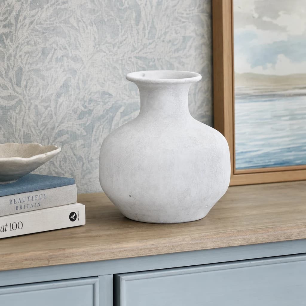 Darcy Squat Stone Vase - Vases, photo 1 of 5