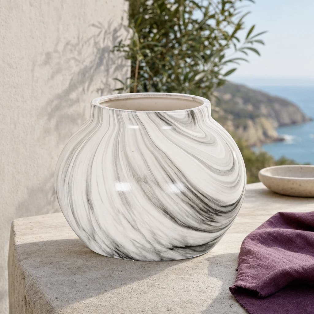 Marble Effect Planter