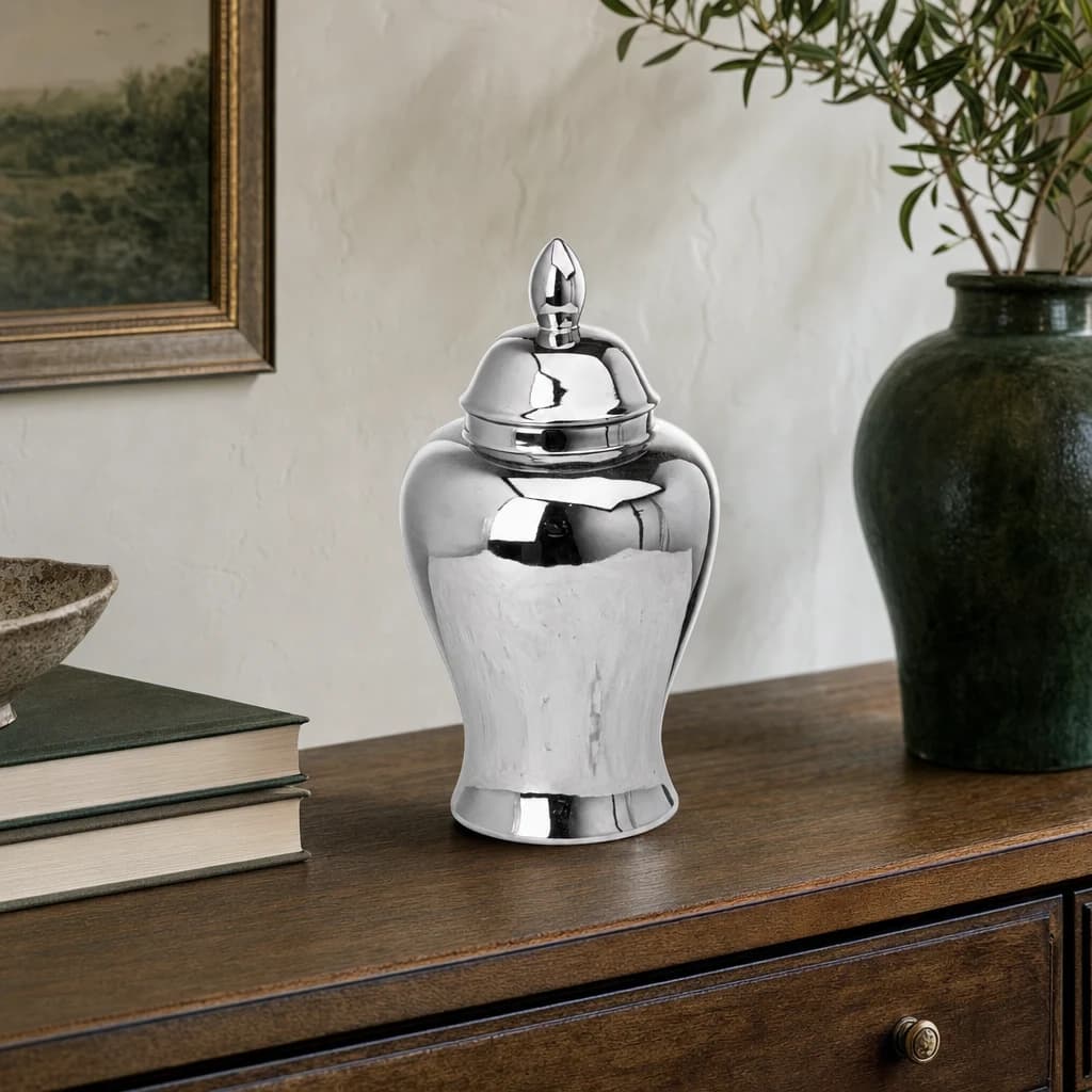 Chrome Ginger Jar - Vases, photo 1 of 2