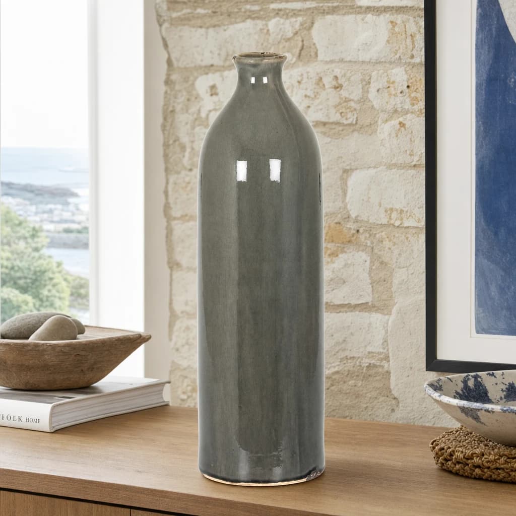 Garda Grey Glazed Gisela Vase - Vases, photo 1 of 4