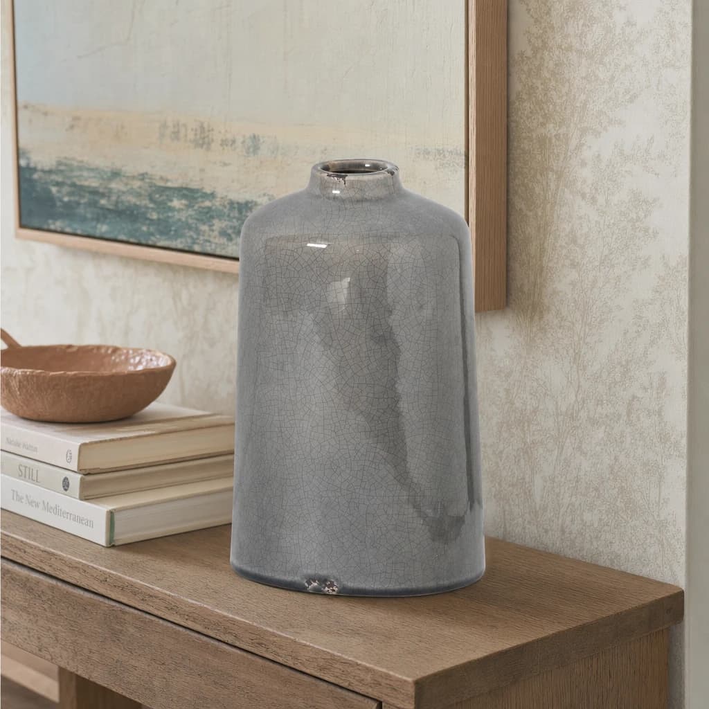 Garda Grey Glazed Liv Vase - Vases, photo 1 of 3