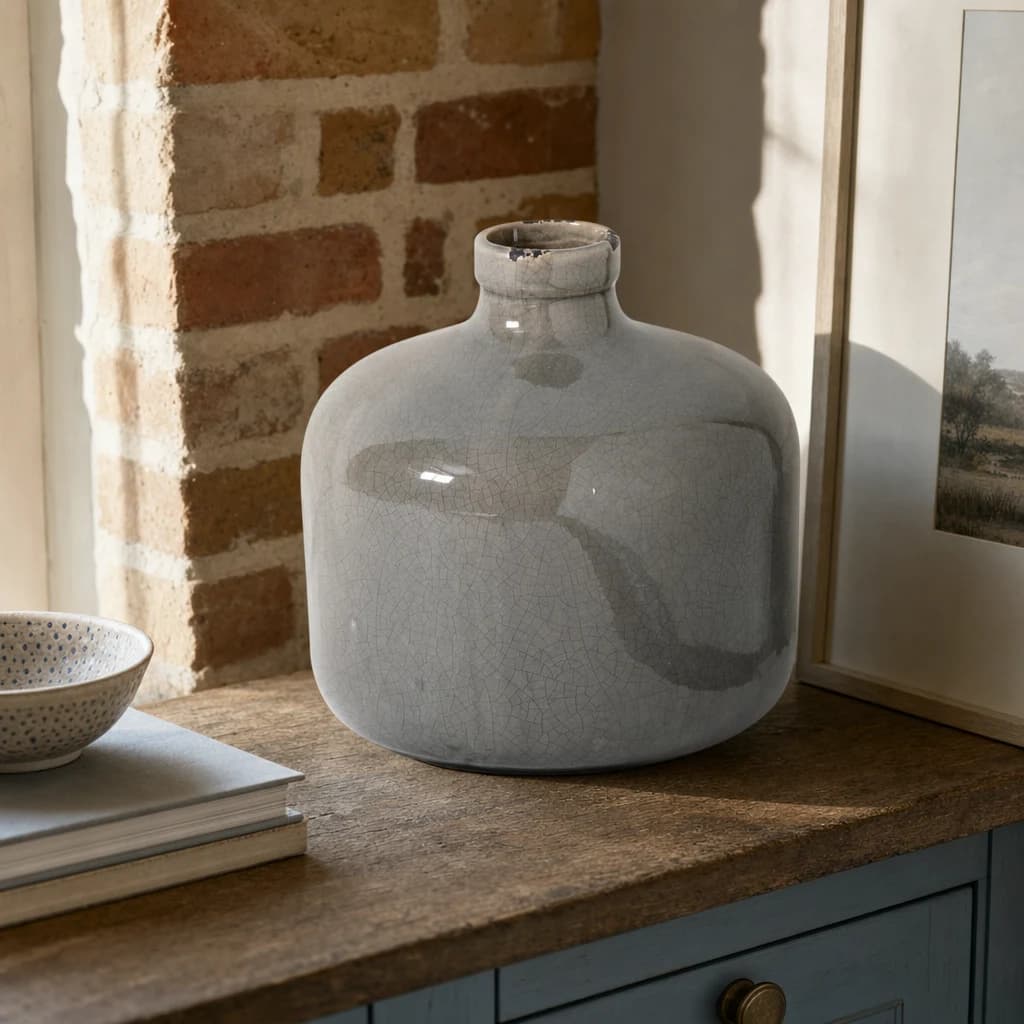 Garda Grey Glazed Eve Vase - Vases, photo 1 of 3