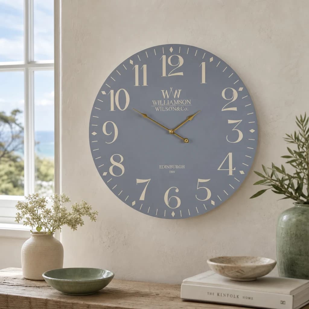 Destini 60cm Dia Classic Grey Wall Clock - Decorative, photo 1 of 3