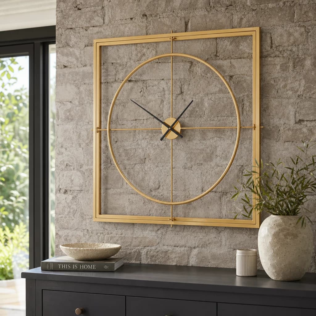Trinity 105cm Dia Metal Wall Clock - Decorative, photo 1 of 5