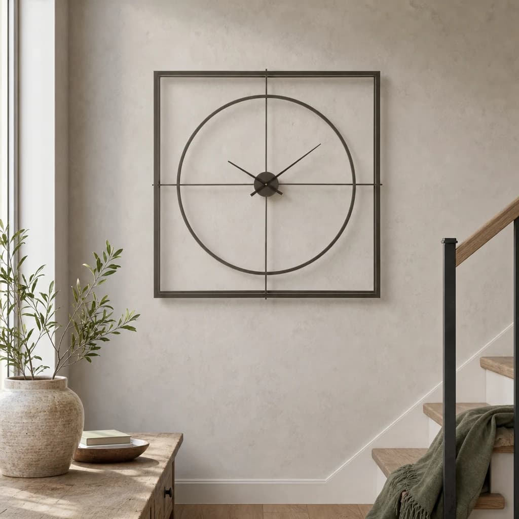 Trinity 105cm Dia Rust Finish Wall Clock - Decorative, photo 1 of 5
