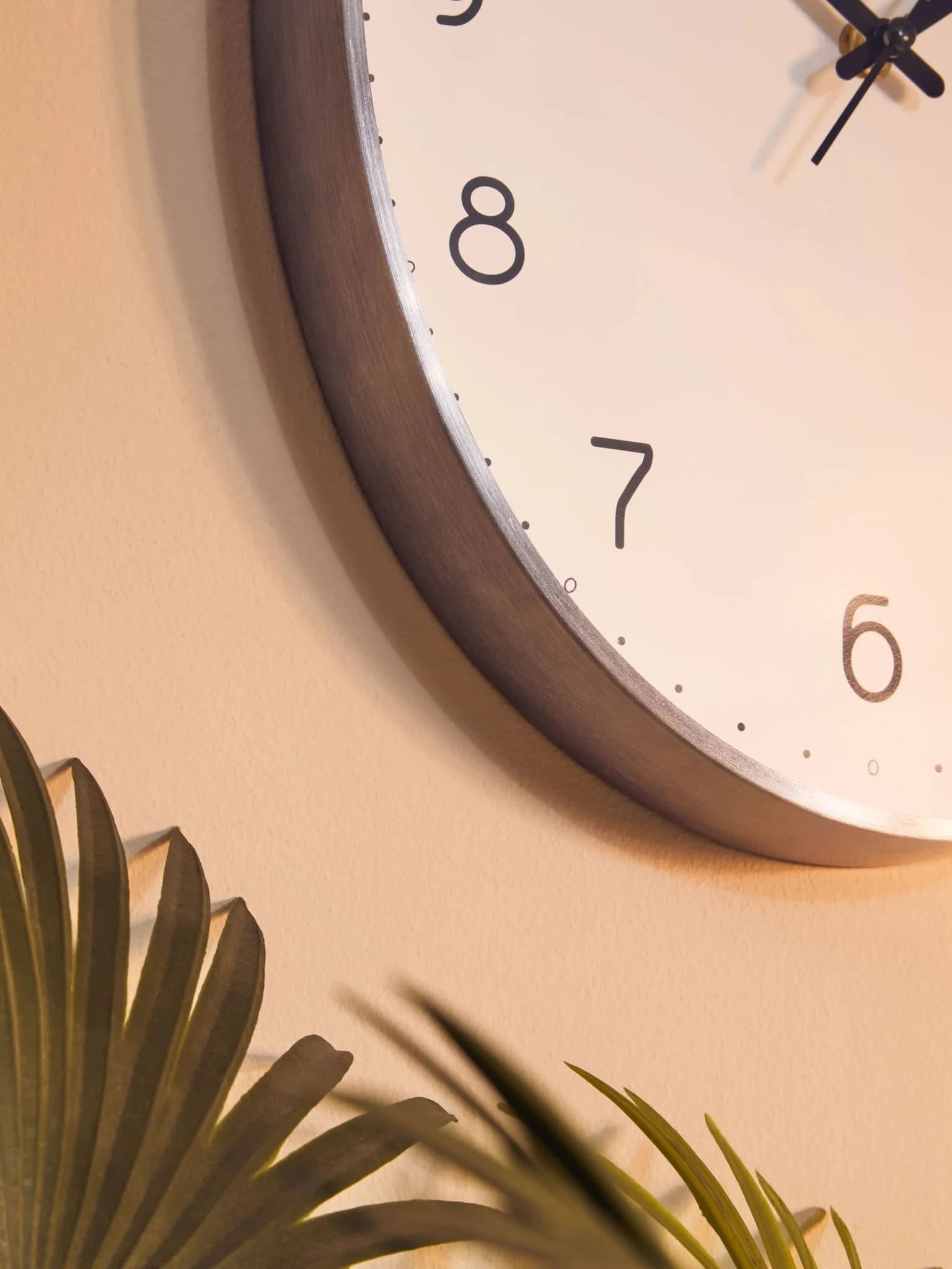 Elko Oval Wall Clock with Dark Grey Finish - Decorative, photo 2 of 5