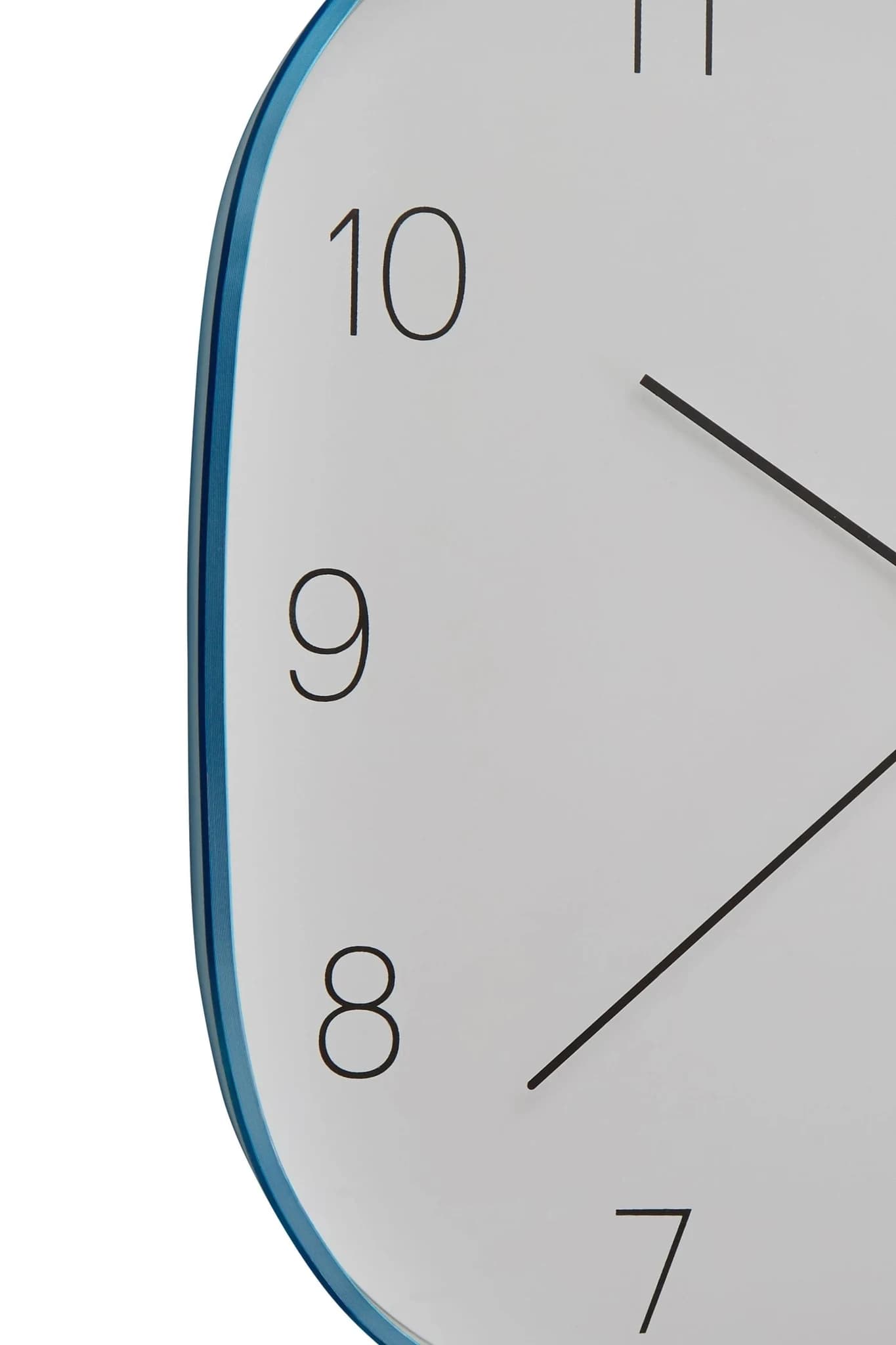 Elko 29cm Dia Square Blue Finish Case Wall Clock - Decorative, photo 3 of 3