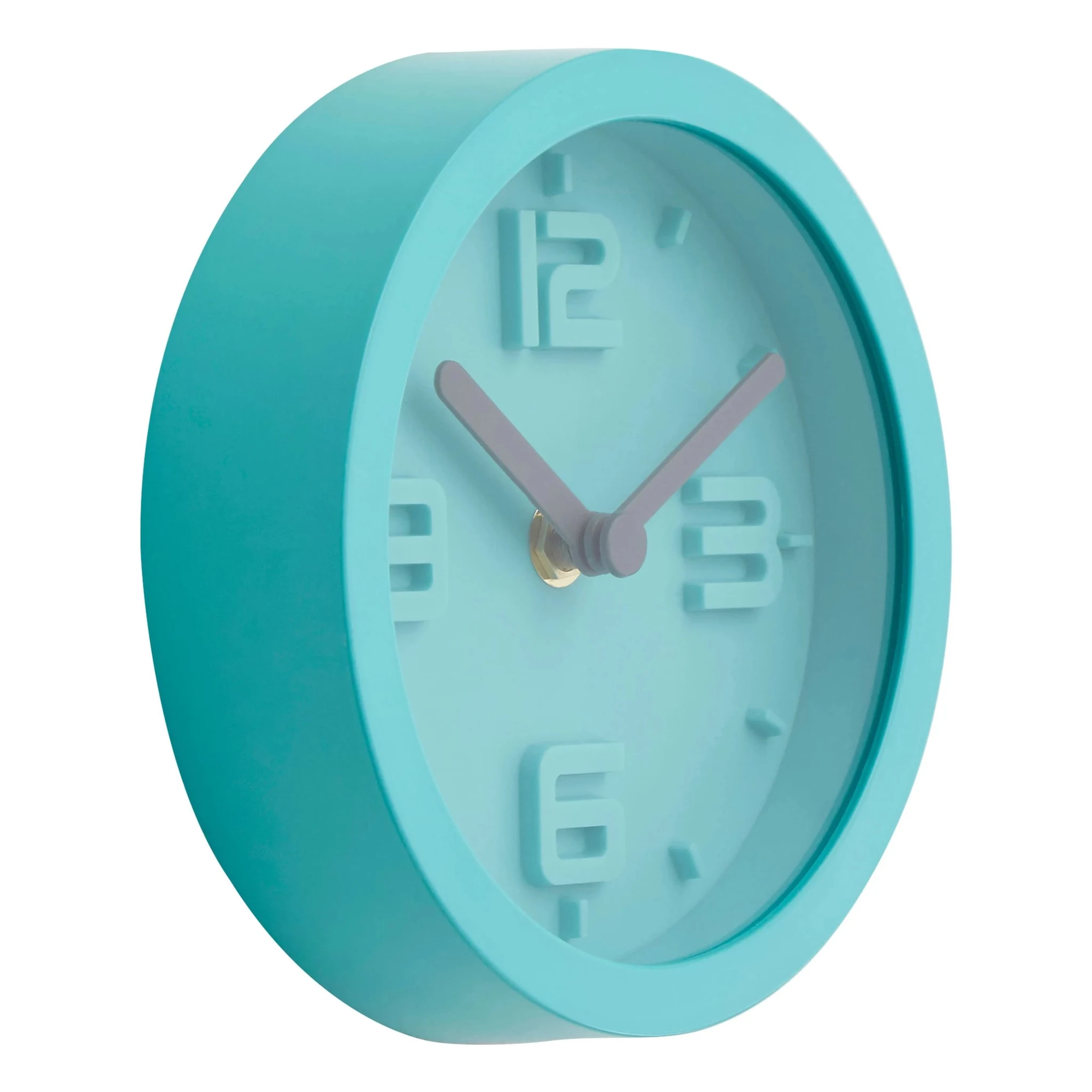 Elko 16cm Dia Green Finish Embossed Effect Wall Clock - Decorative, photo 2 of 3