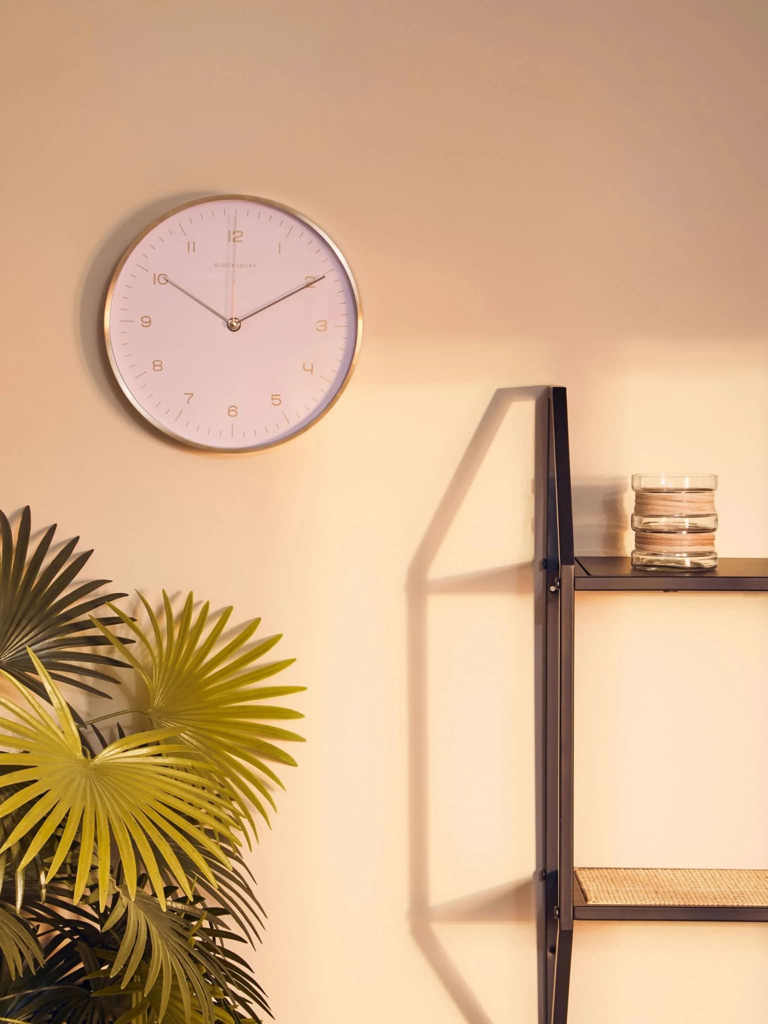 Elko 25cm Dia Gold and Pink Finish Wall Clock - Decorative, photo 3 of 8
