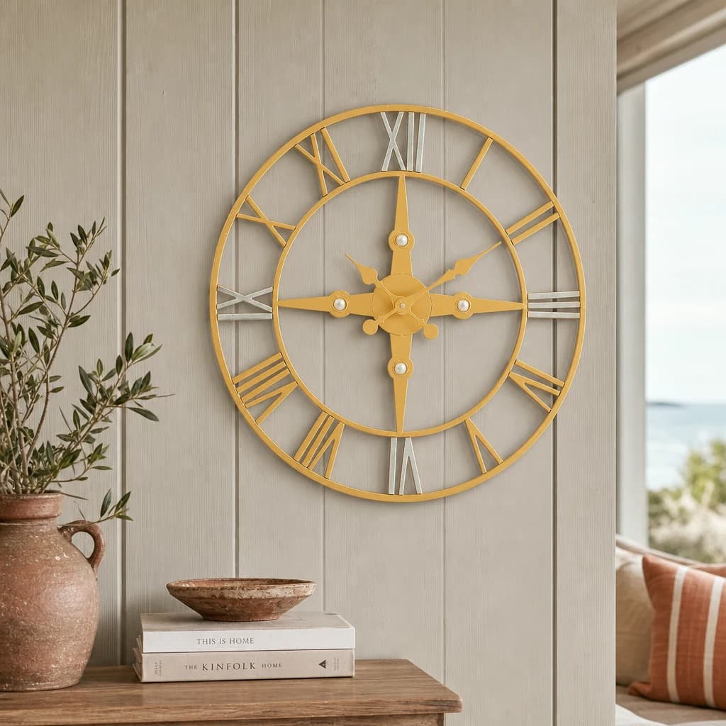 Vitus Gold and Silver Wall Clock - Decorative, photo 1 of 8