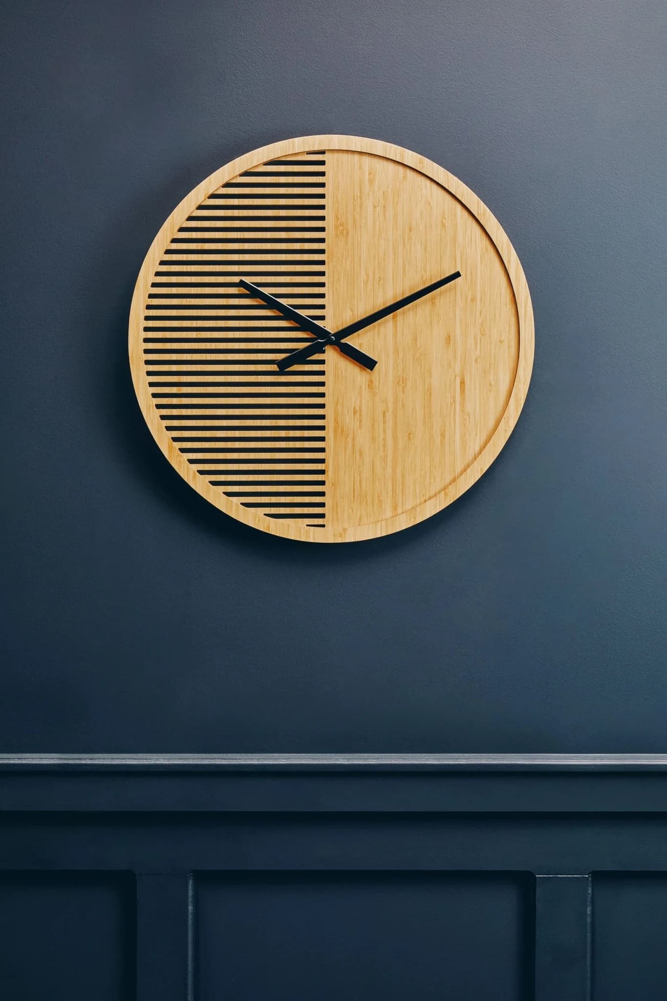 Vitus 60cm Dia Large Wooden Wall Clock - Decorative, photo 7 of 8