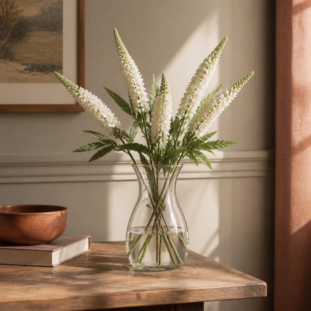 White Veronica Stem — Pack of 5 - Artificial plants & flowers, photo 1 of 3