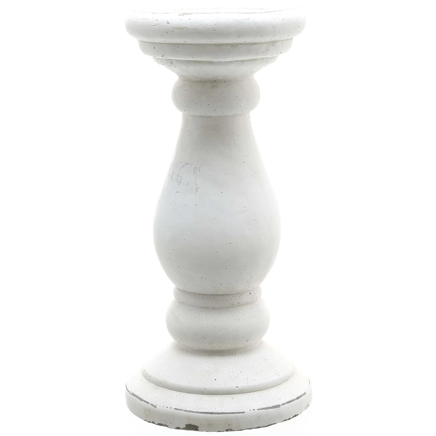 Large Matt White Ceramic Candle Holder - Candles, photo 2 of 5