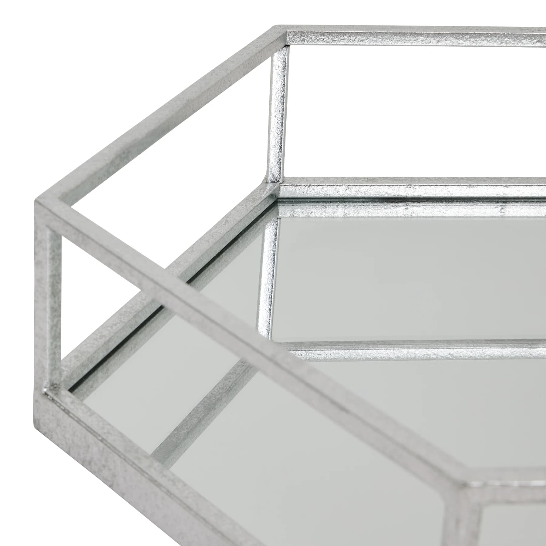 Silver Hexagon Set Of Two Trays - Coffee tables, photo 5 of 5
