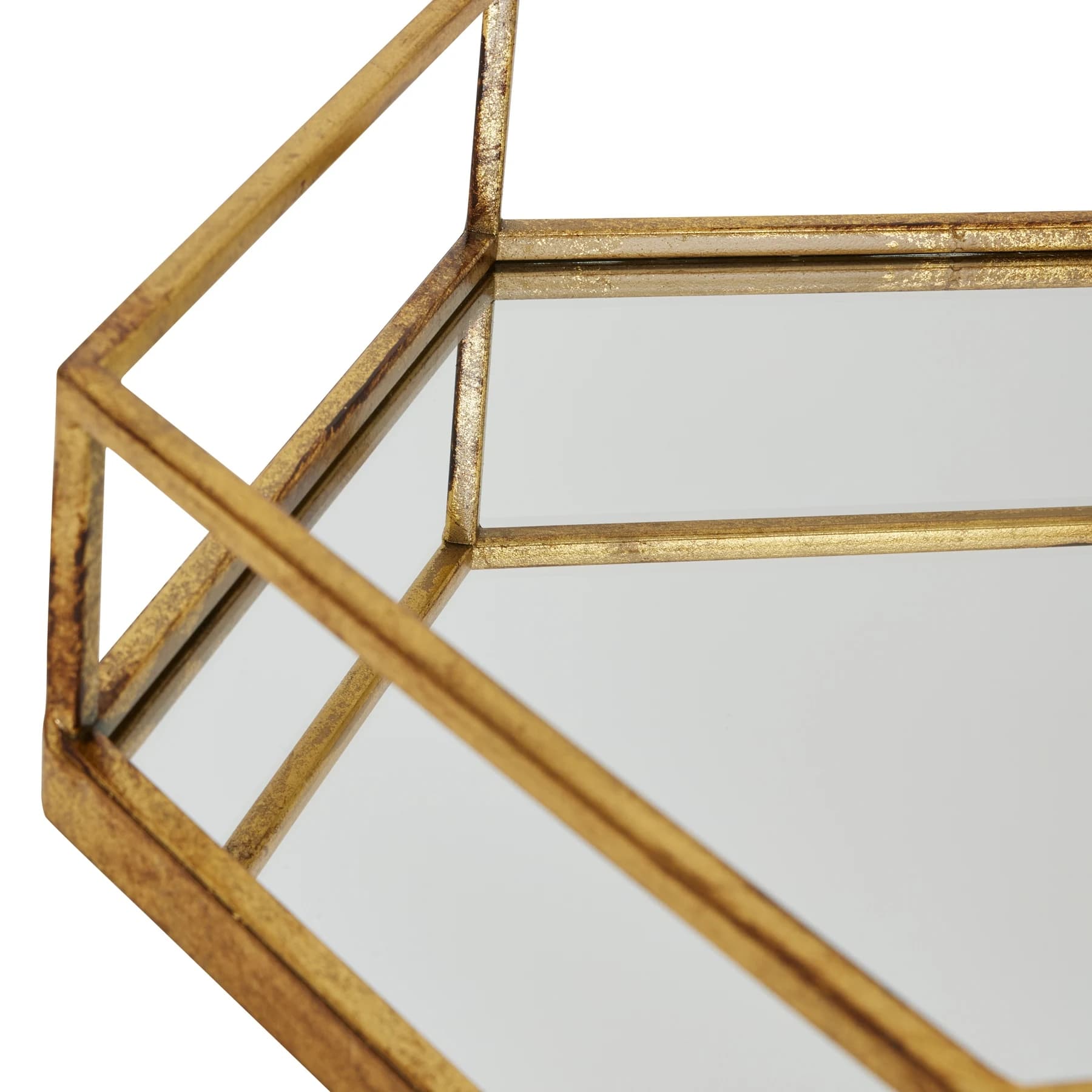 Gold Hexagon Set Of Two Trays - Artificial plants & flowers, photo 4 of 4