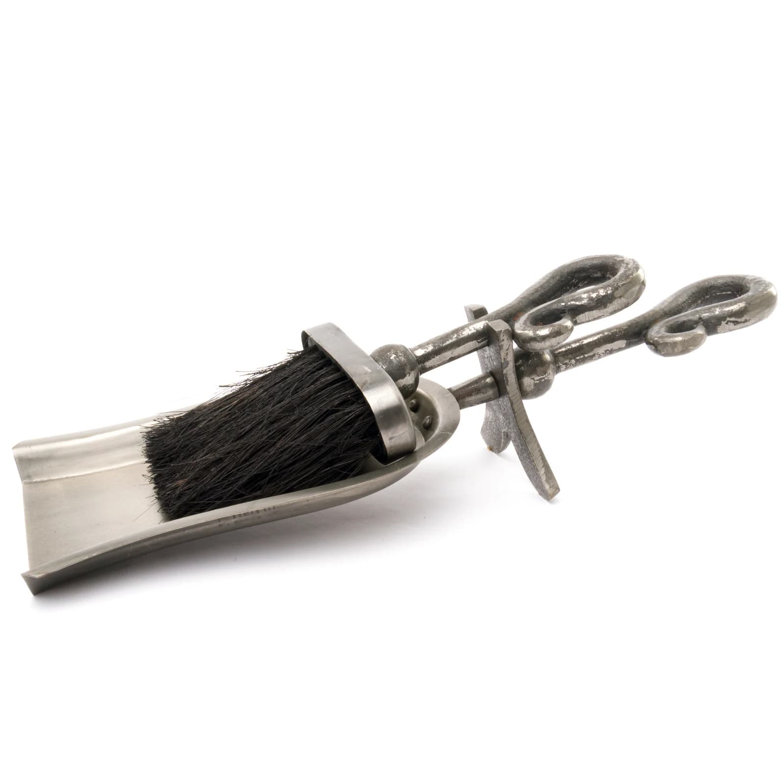 Antique Pewter Crook Handled Hearth Tidy - Decorative, photo 2 of 3