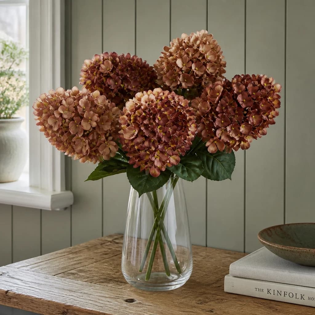 Burgundy Spear Hydrangea — Pack of 5 - Artificial plants & flowers, photo 1 of 5