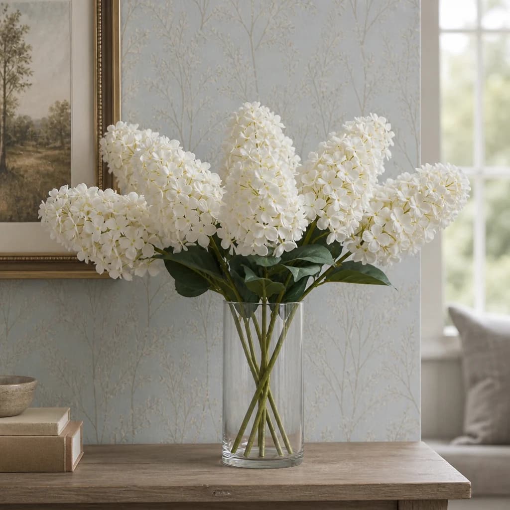 White Spear Hydrangea — Pack of 5 - Artificial plants & flowers, photo 1 of 5