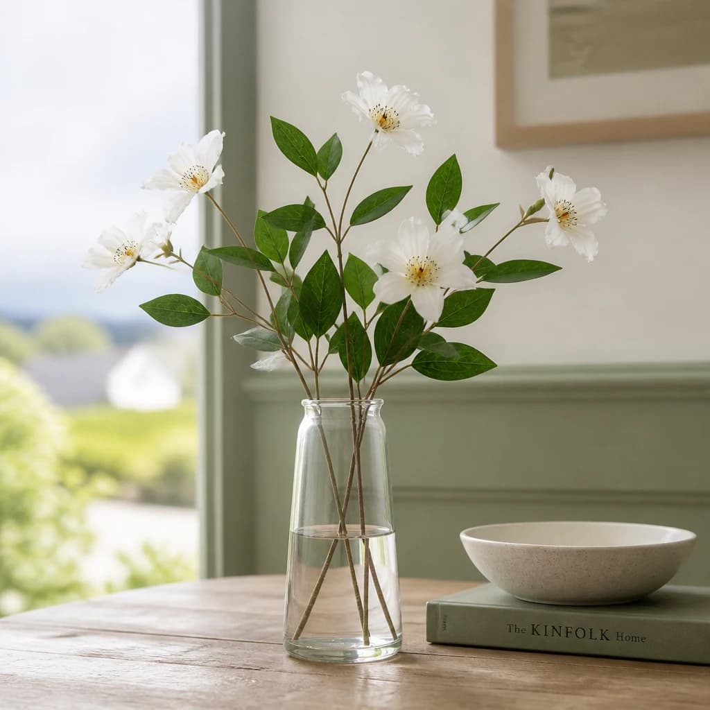White Florida Clematis — Pack of 5 - Artificial plants & flowers, photo 1 of 5