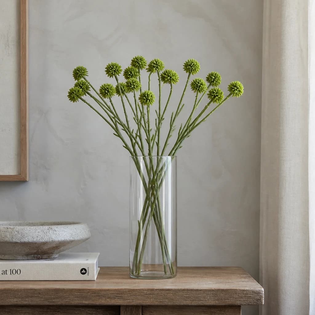 Green Craspedia Stem — Pack of 5 - Artificial plants & flowers, photo 1 of 5