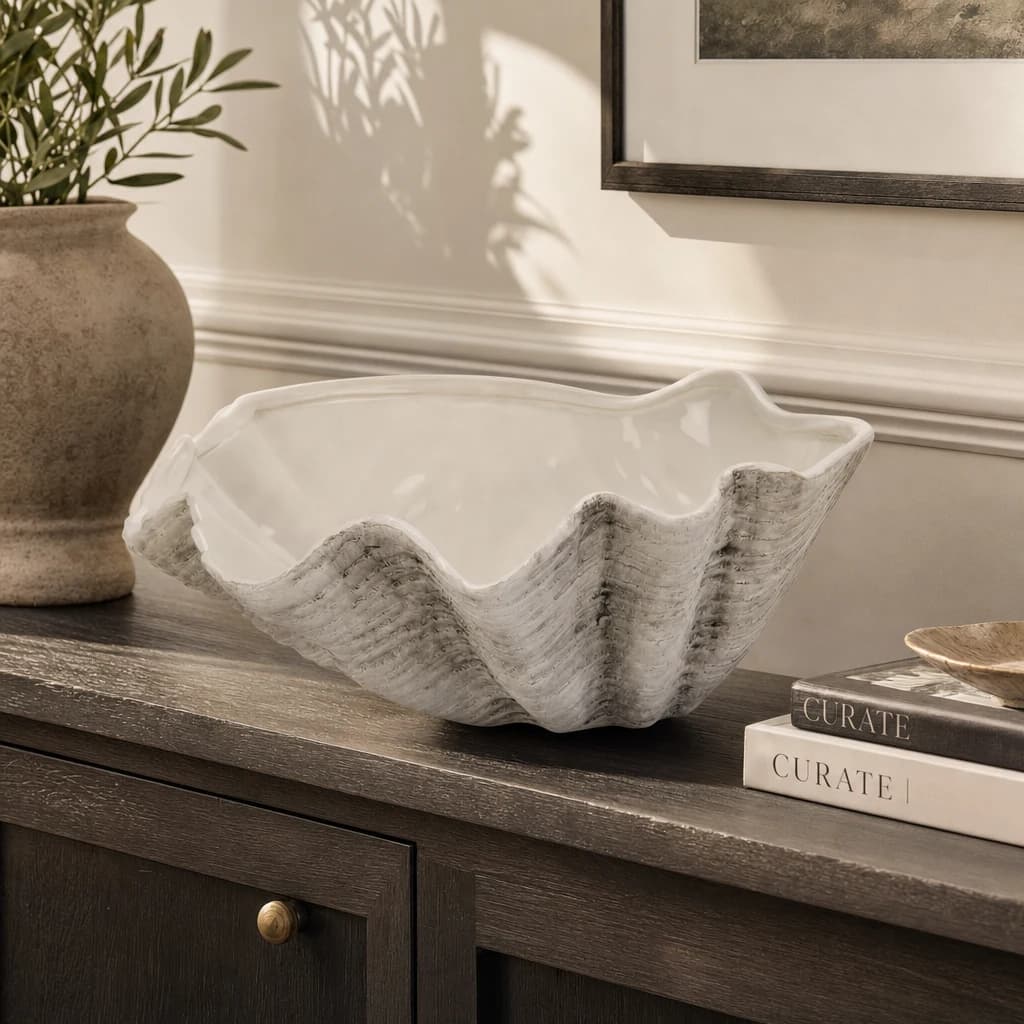 Large Ceramic Adele Shell Bowl - Vases, photo 1 of 6