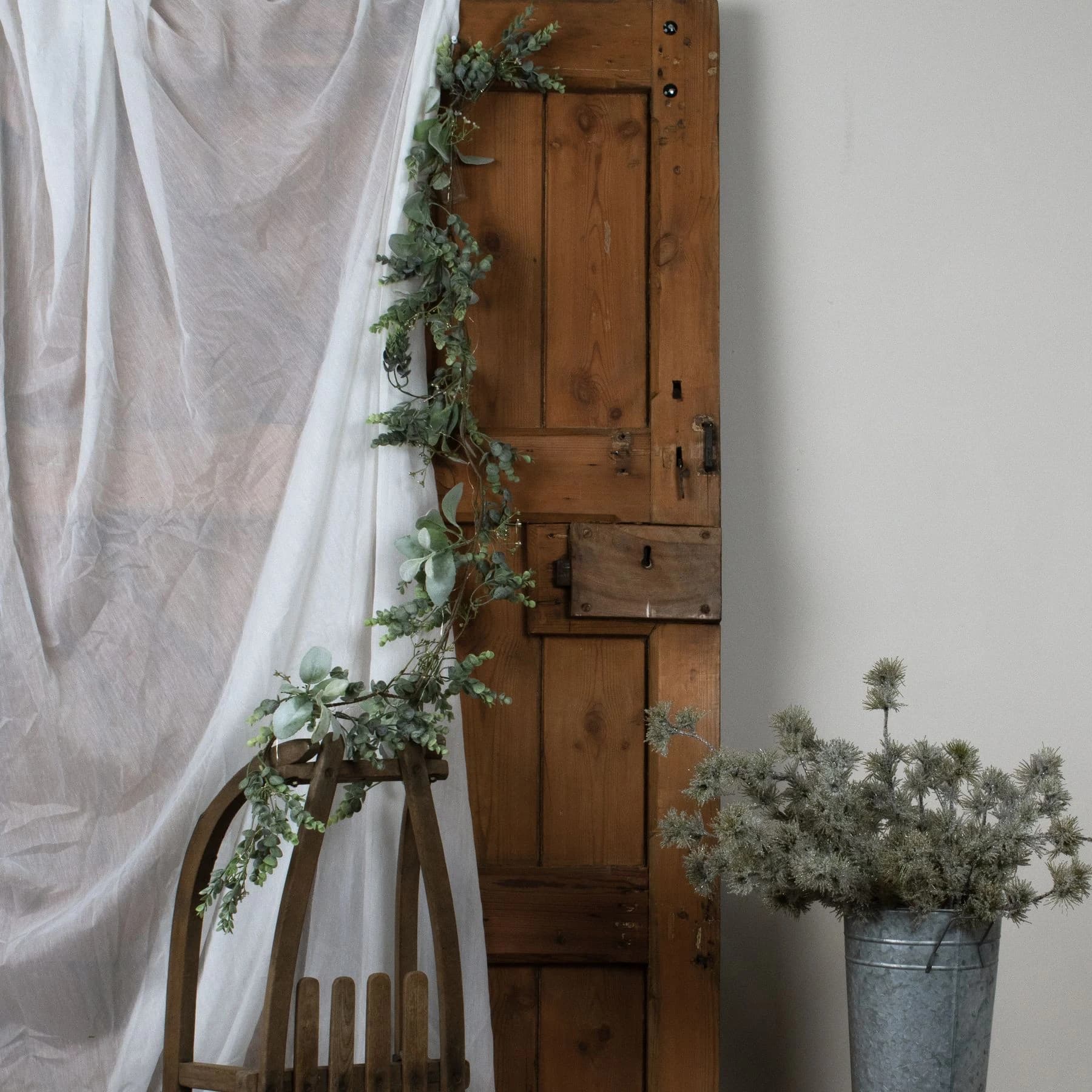 Winter Garland With Eucalyptus And Lambs Ear — Pack of 3 - Artificial plants & flowers, photo 3 of 5
