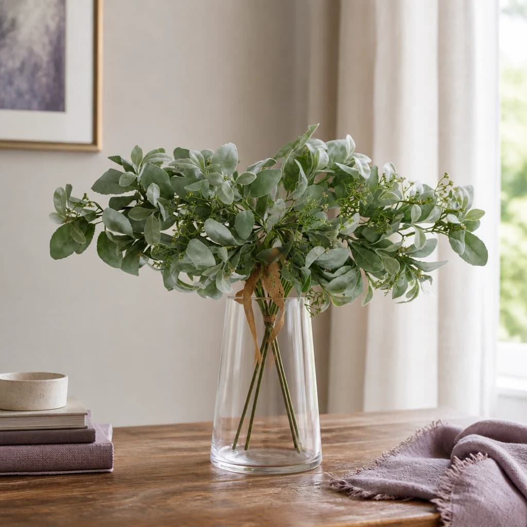 Winter Spray Arrangement With Lambs Ear And Wax Flower — Pack of 3 - Artificial plants & flowers, photo 1 of 3