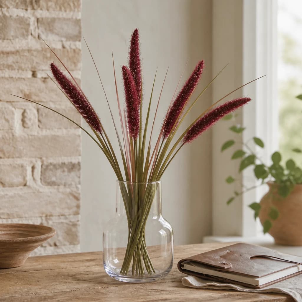 Ruby Triple Grass Stem — Pack of 5 - Artificial plants & flowers, photo 1 of 4