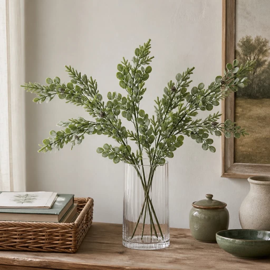Frosted Pine And Eucalyptus Garland — Pack of 3 - Artificial plants & flowers, photo 1 of 5